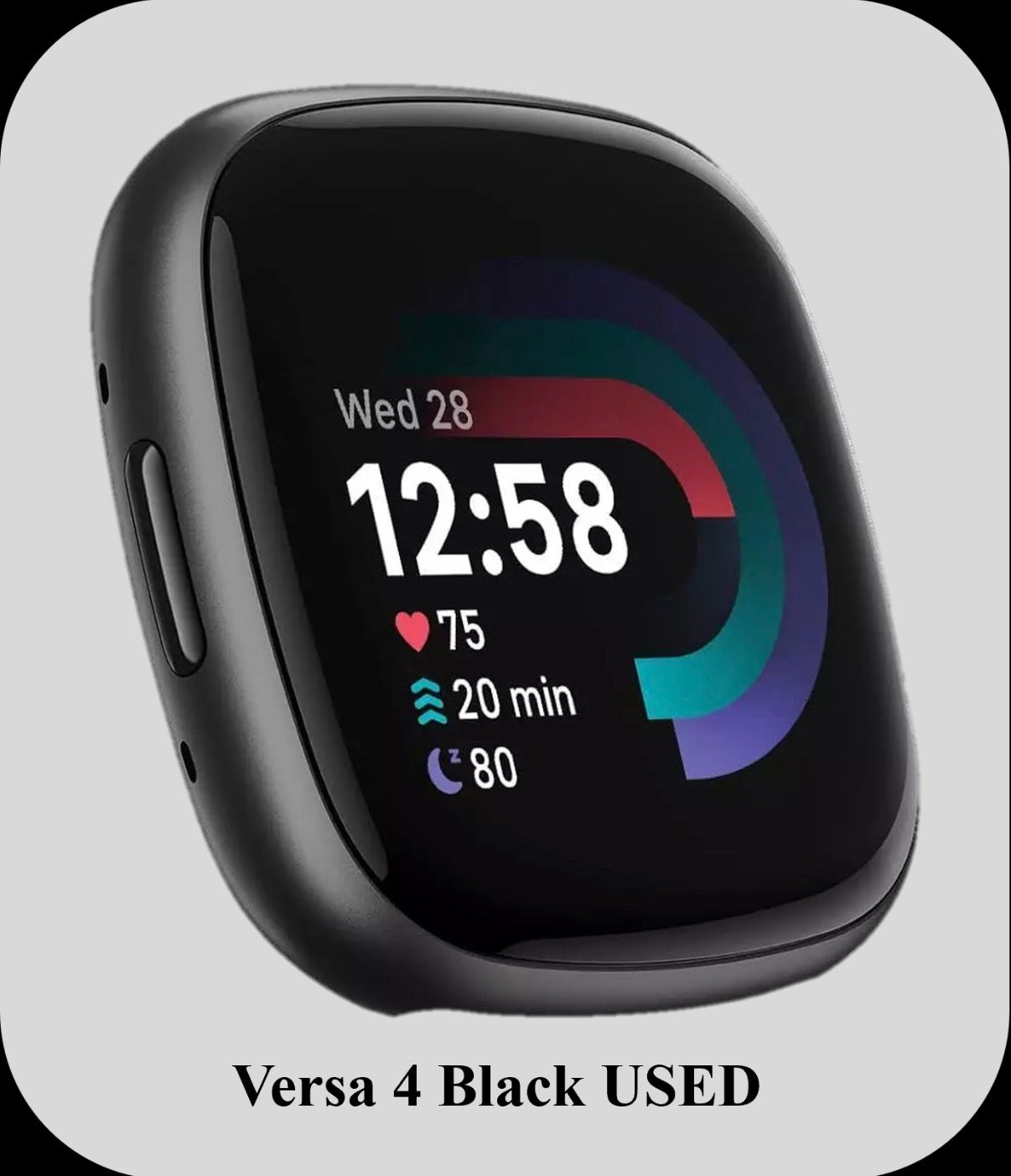 Google Fitbit Versa 4 Smart Watch BUNDLE-Charger, Case & x2 Straps Included-USED⚫️