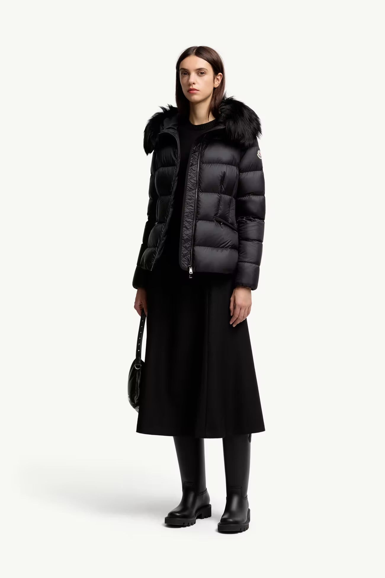 Boed Hooded Shearling-Trimmed Short Down Jacket