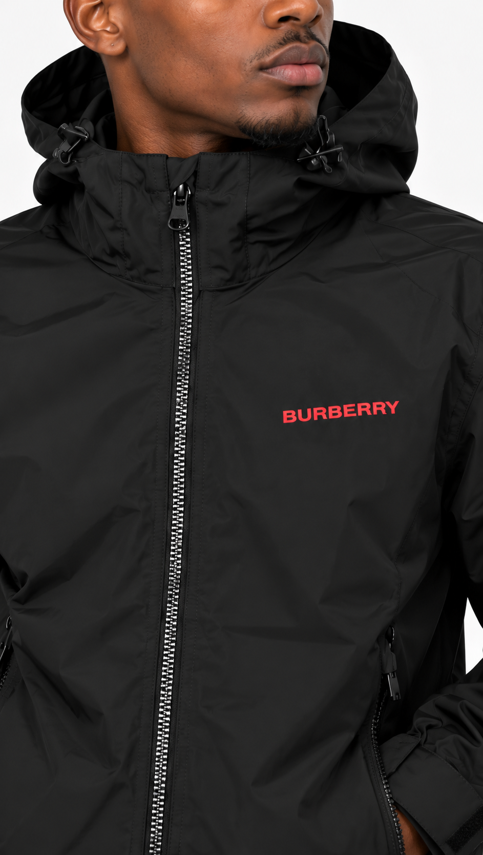 Burberry Men's Hargrave Windbreaker Black -Authenticity Guaranteed