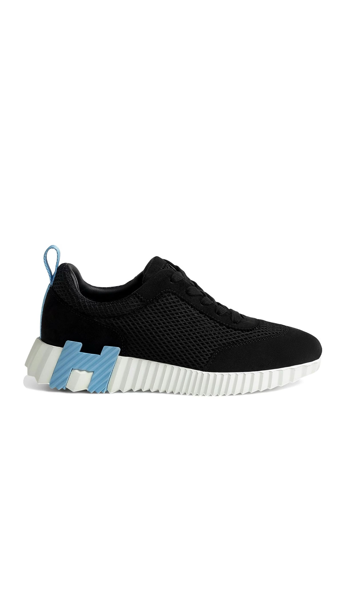 Hermes Bouncing Sneakers Black White Mesh