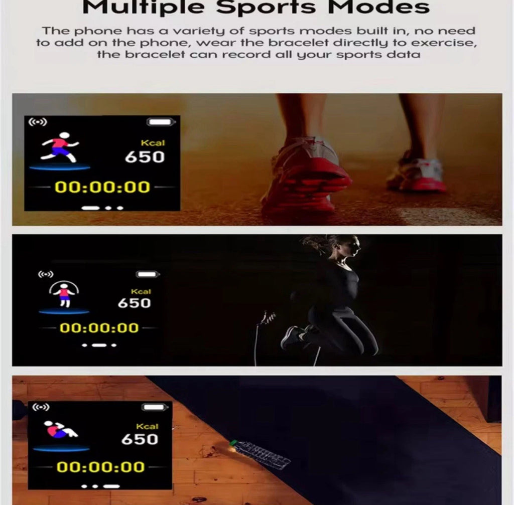 Smart Watch Fitness Tracker Blood Pressure Heart Rate for Android & iOS Apple