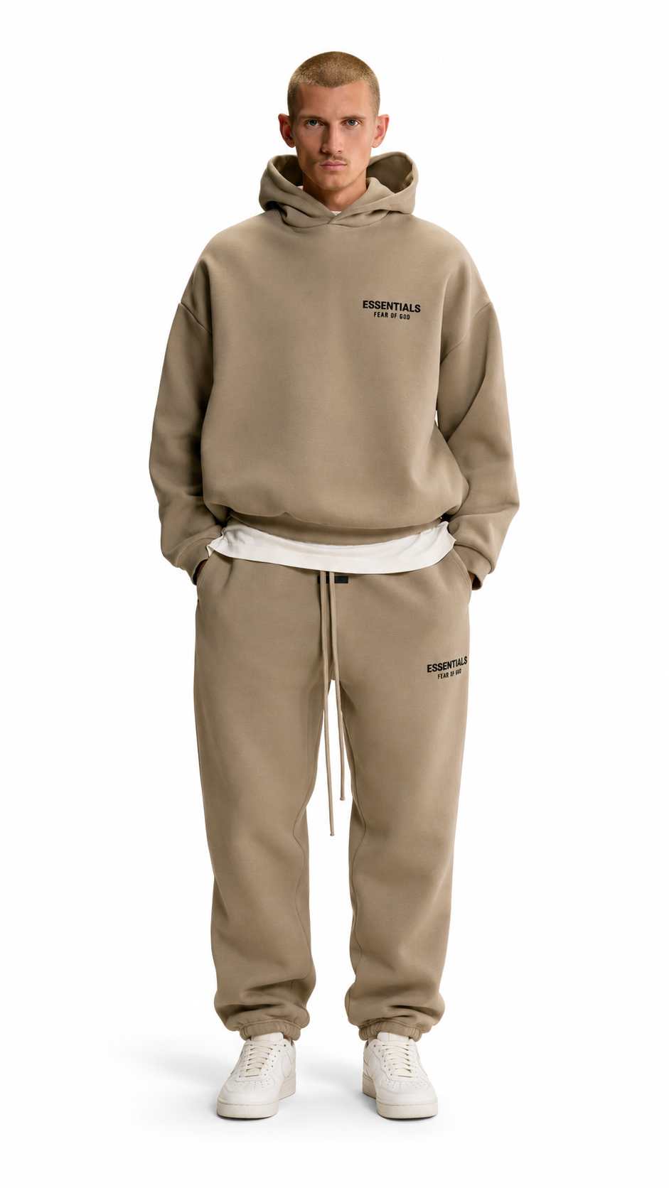 FEAR OF GOD ESSENTIALS SAND TRACKSUIT (SS25)