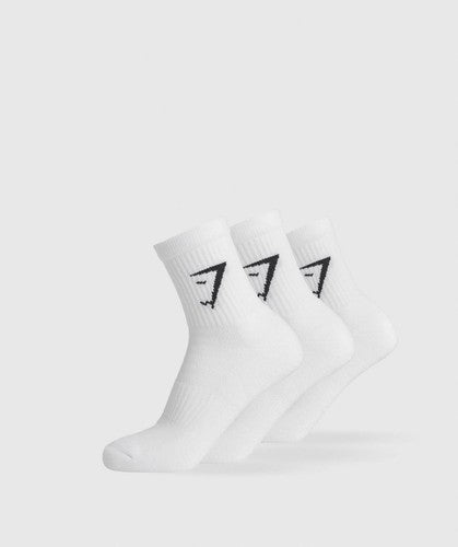 3 Pairs Gymshark Socks Cotton Crew Sports - New 🏴