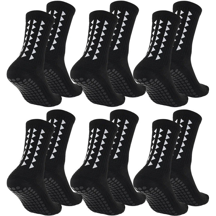 6 Pairs Sports Grip Socks Football Unisex Non-Slip - New 🏴