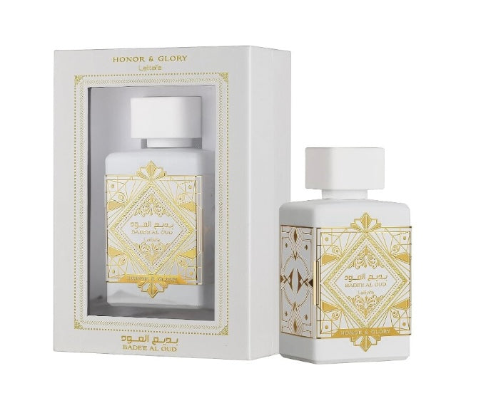 Badee Al Oud White | Honor & Glory | Eau De Parfum 100ml Lattafa - NEW