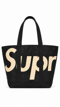 Supreme Raffia Tote Bag - Black Gold - FW20 - Authenticity Guaranteed