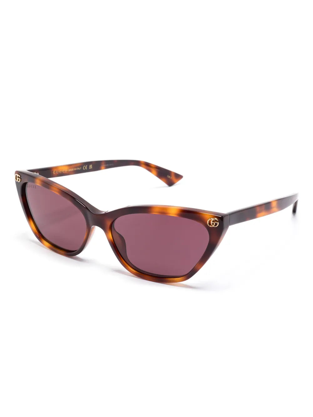 Gucci Acetate Cat Eye Sunglasses | Havana frame / violet lenses | Brand New 🏴