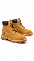 Timberland Men’s Premium 6 Inch Wheat Brown Leather Lace Up Boots