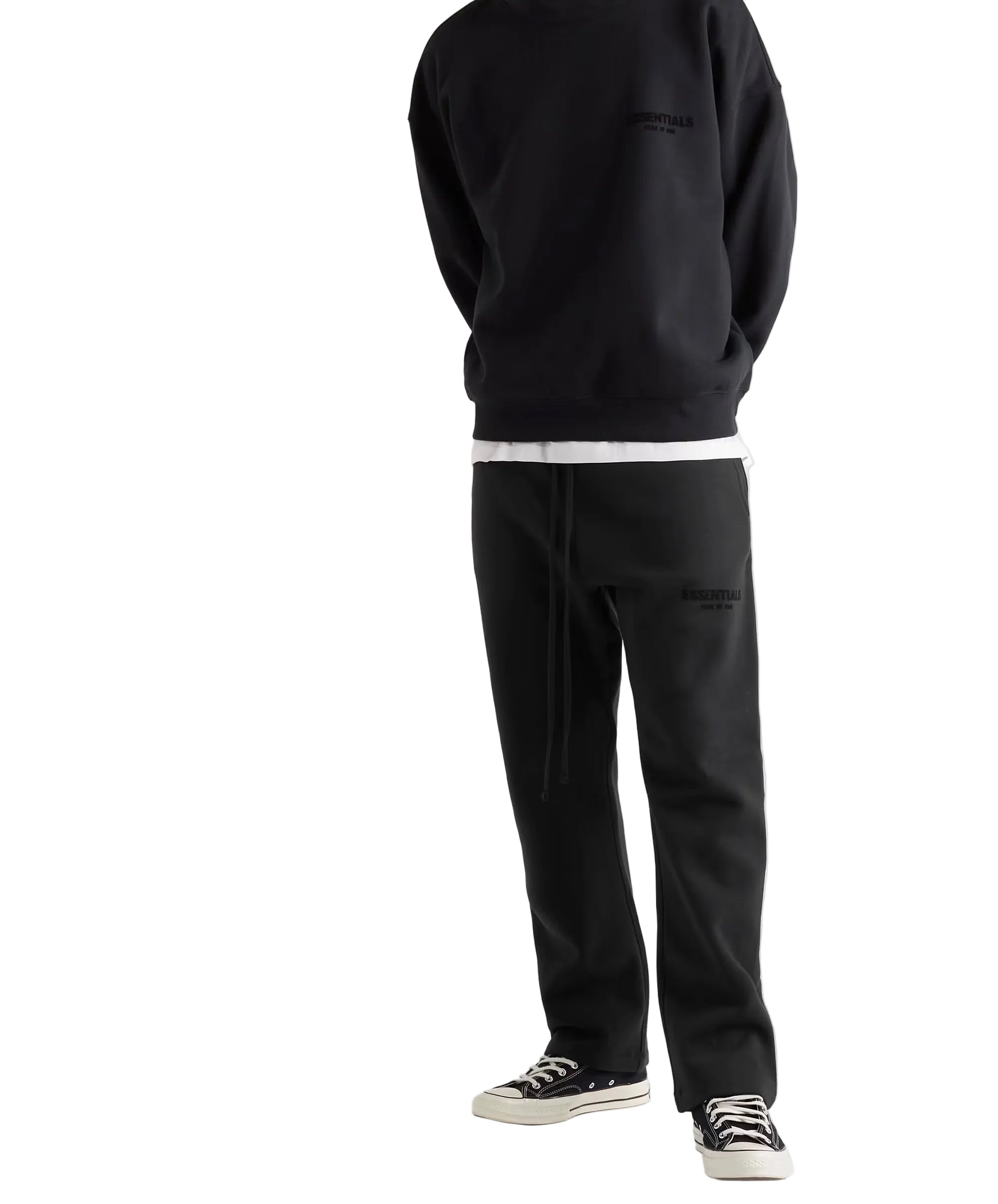 FEAR OF GOD ESSENTIALS BLACK Straight Leg Tracksuit