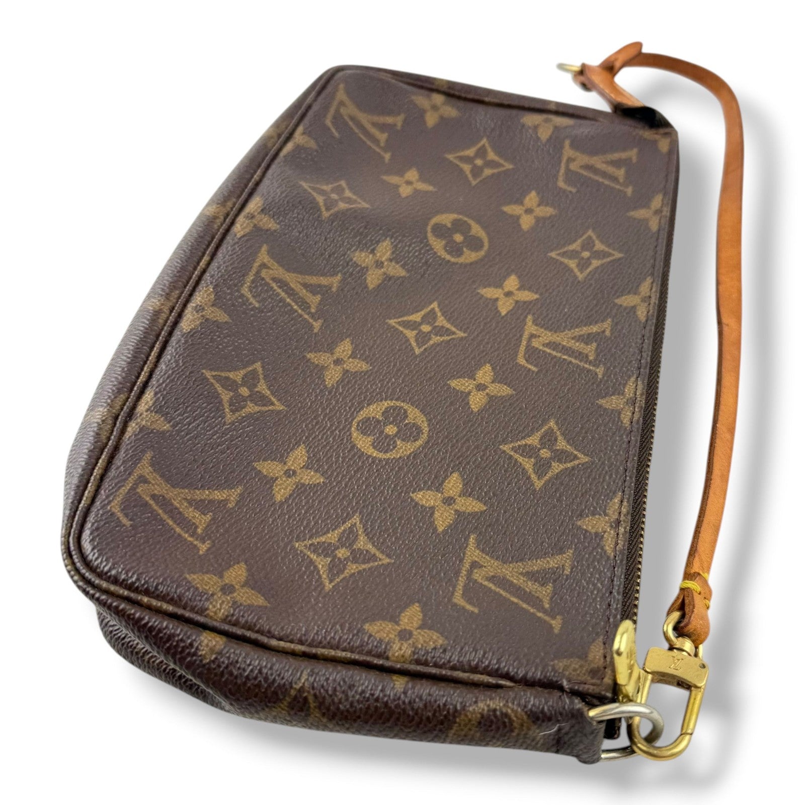 Louis Vuitton Pochette Accessories Brown Monogram Clutch Bag - Preowned 🏴☑️