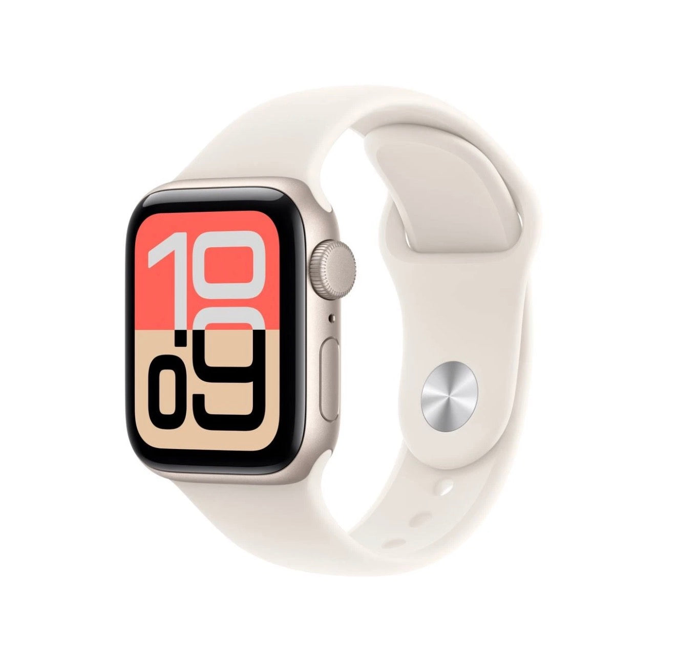 Apple SE 3 40 mm Waterproof Smart Watch GPS (2025) Starlight Sport Band - S/M