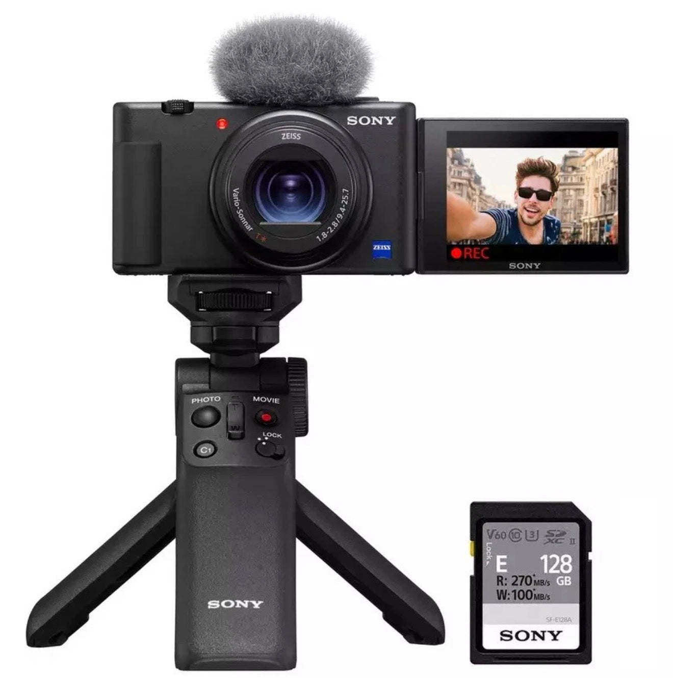 Sony ZV-1 Vlogging Camera Compact Shooting Grip 4K 2.7x Optical 20.1MP
