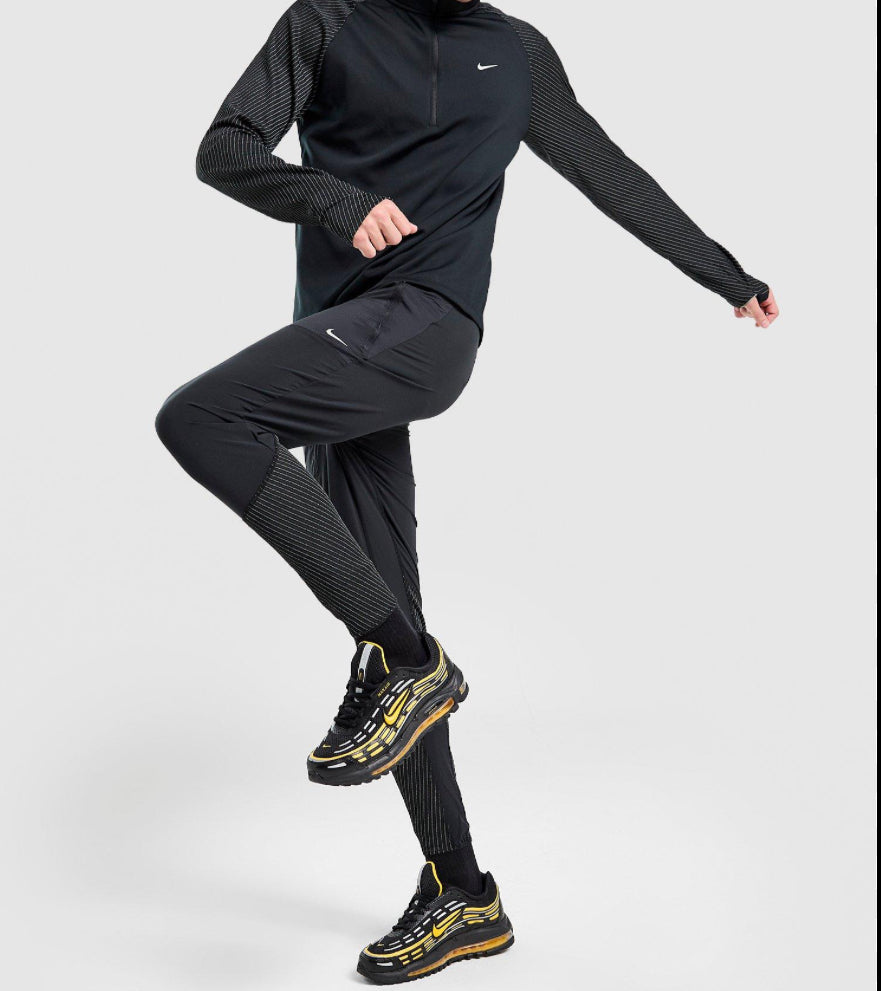 Nike Strike Dri Fit Tracksuit Half Zip Track Top Pants Bottoms Set - Black