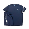ASICS Men’s 2pc Black Mesh Running Set T-shirt&Shorts Size M