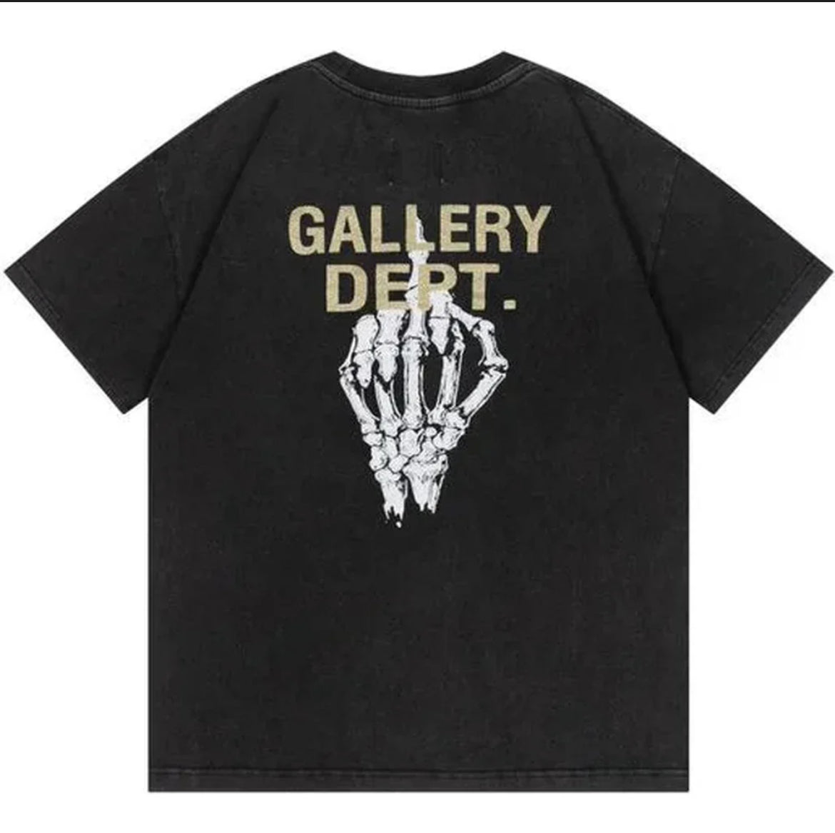 Gallery Dept. Black/Grey Washed Skeleton Hand Mens Tshirt