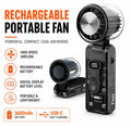 Portable Turbo Fan Cooling Handheld USB Rechargeable 3600 mAh 13000 RPM
