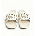 Coach Signature Monogram Double Buckle Slides Size -6
