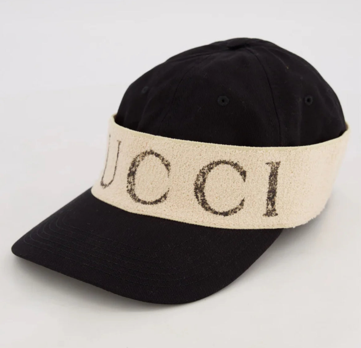 Gucci Men's Gabardine Gucci Headband Hat Black ☑️🏴