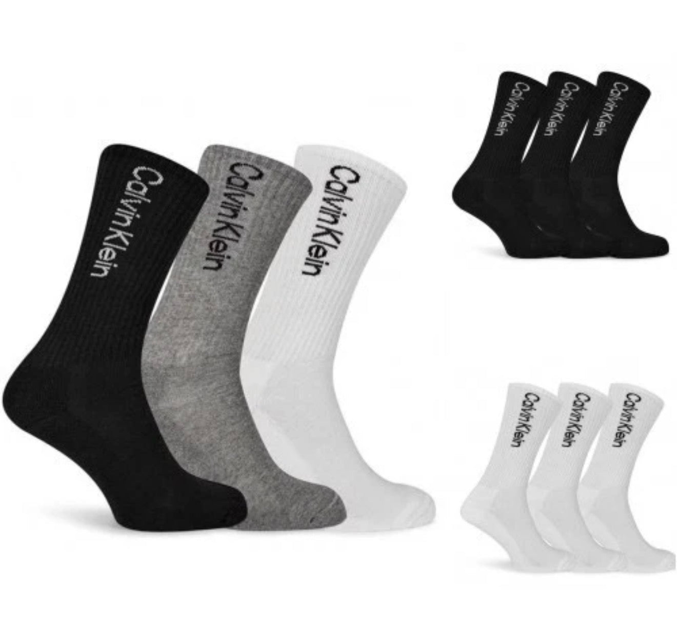 Calvin Klein Crew Sports Socks Mens 3 pack 7-11
