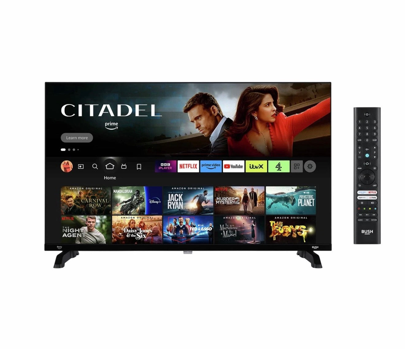 Bush 24 Inch TV Smart HD Ready 720p HDR LED Freely TV Fire TV 24HSF26
