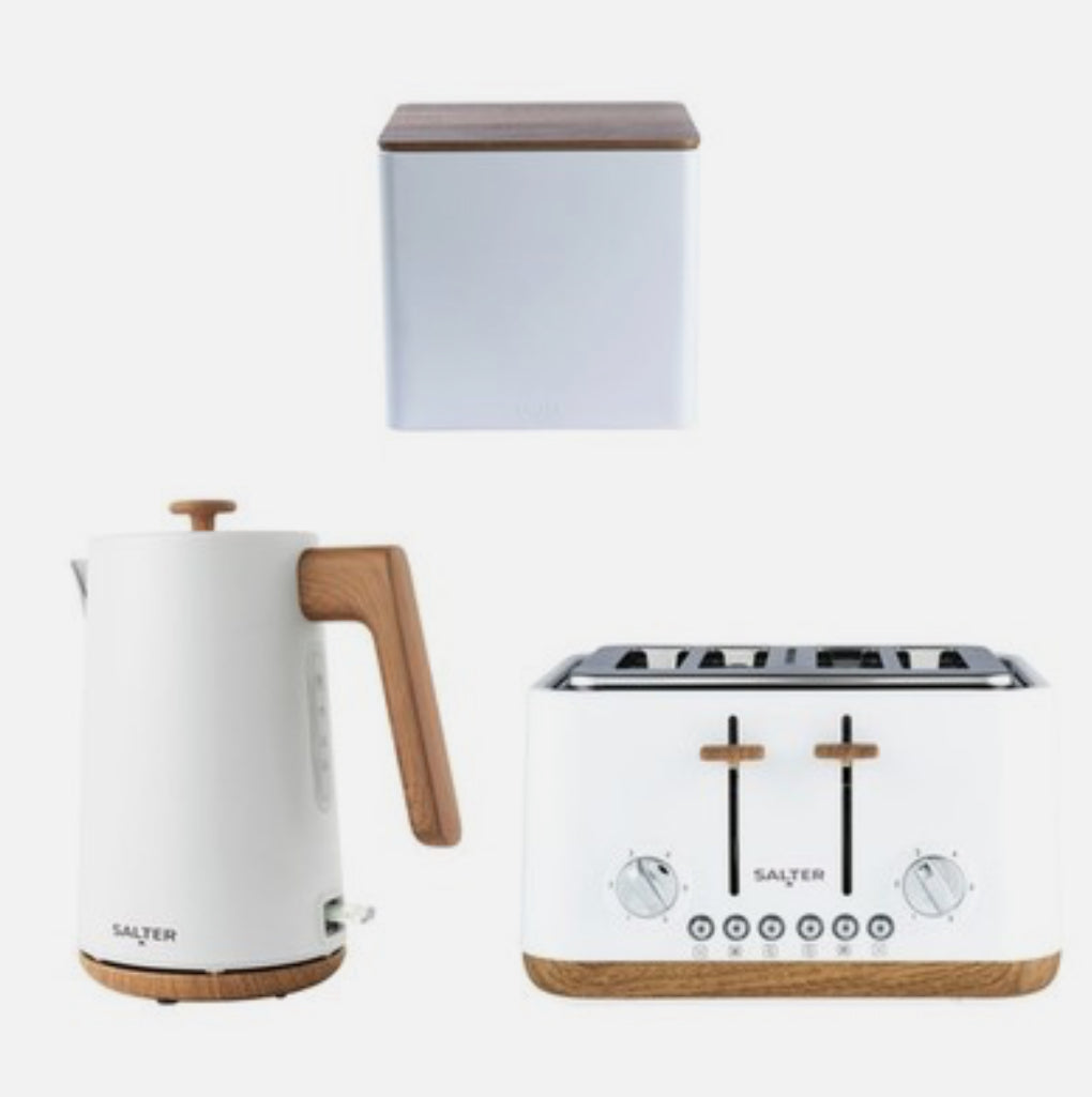Salter Toronto 3-Piece Countertop Set – 1.7L Kettle with Boil-Dry Sensor