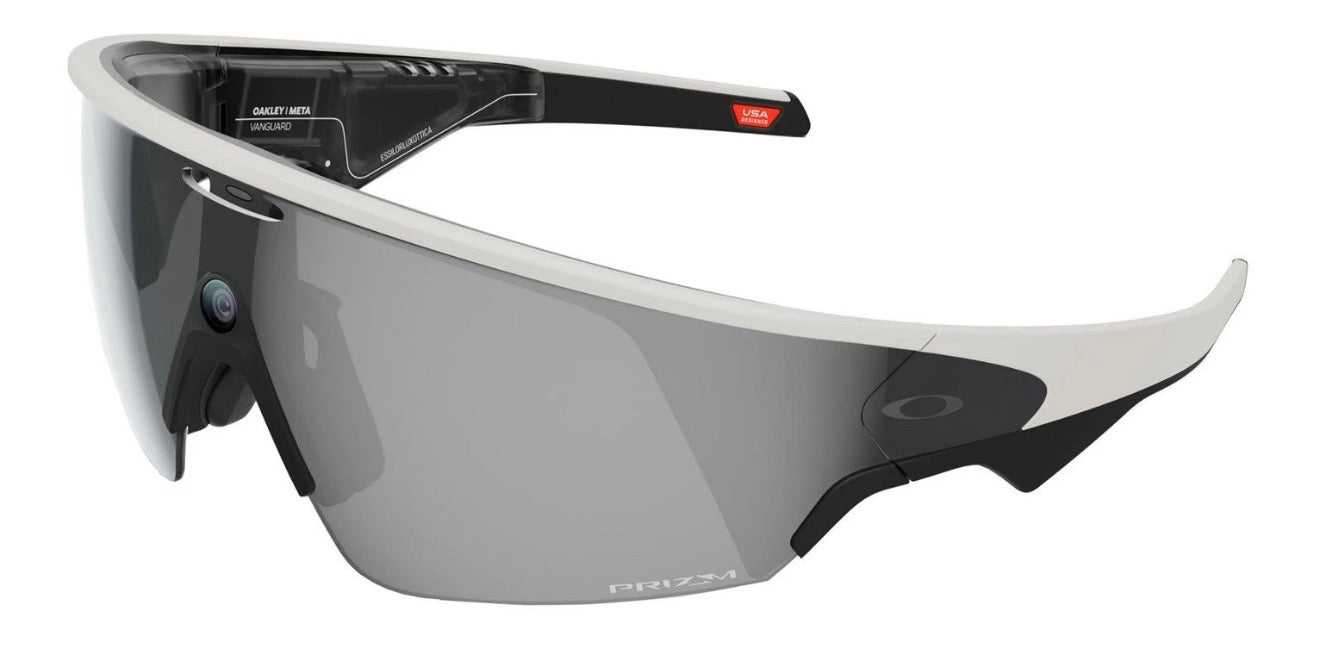 Oakley Meta Vanguard Smart Glasses Meta AI White Frame Prizm Black Lenses