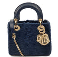 Lady Dior - Medium in Blue Astrakhan - Authenticity Guaranteed