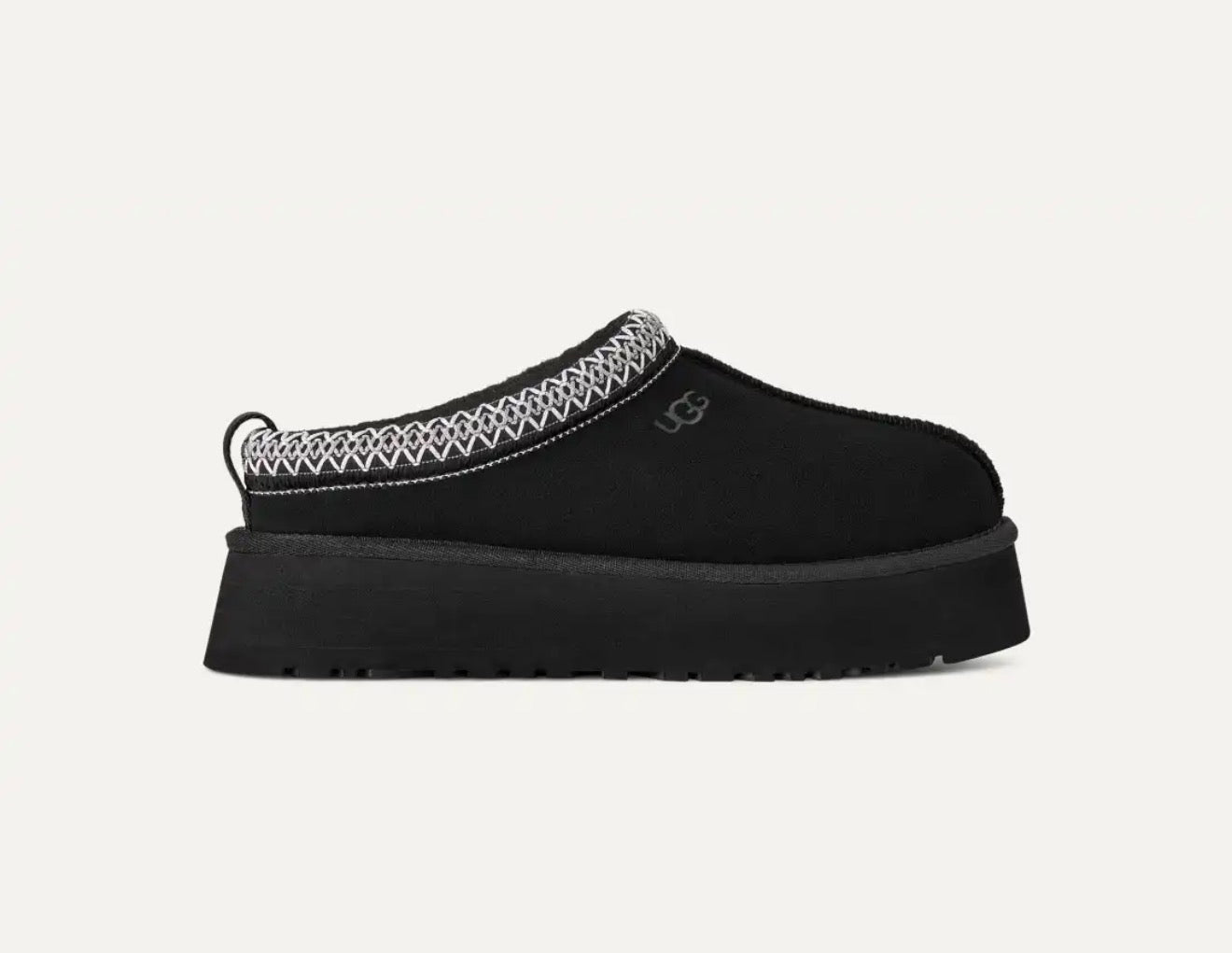 UGG Tazz II Women’s Platform Slipper Black Suede Warm