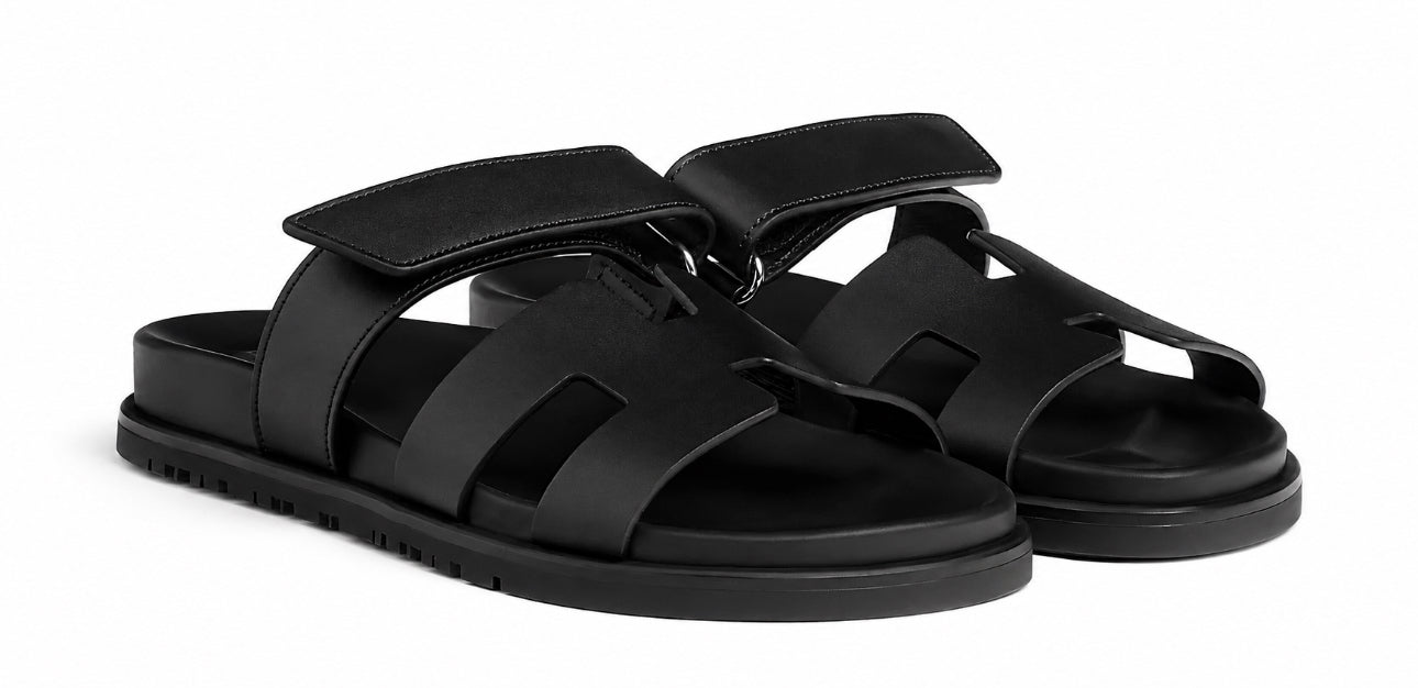 Hermes Black Chypre Sandals - UK 6®️