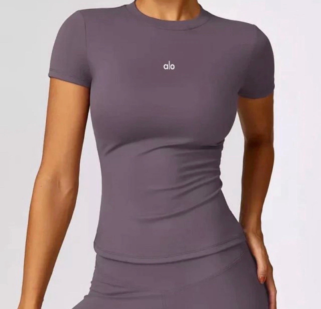 Alo Gym T-shirt Royal Purple Short Sleeve