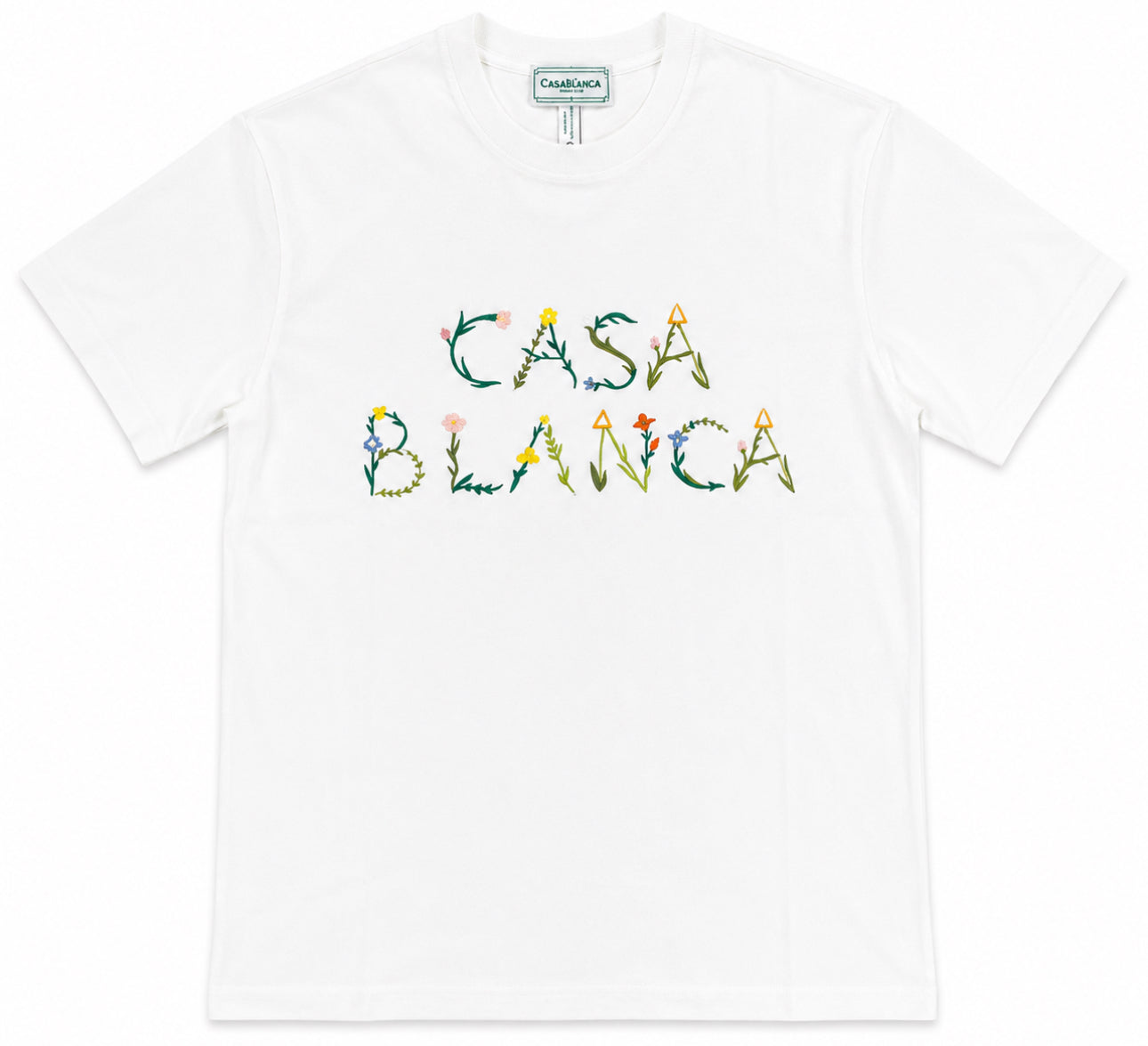 Casablanca White T-Shirt- Medium ®️