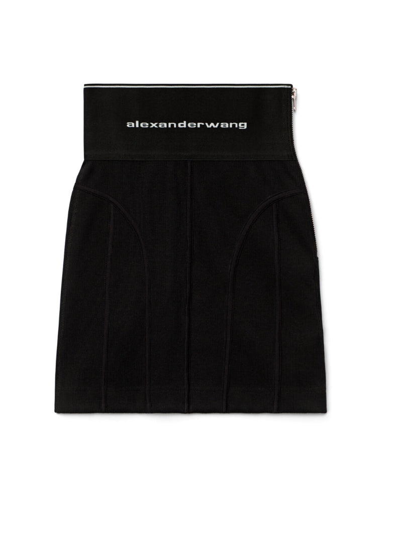 Alexander Wang Crop Top and Mini Skirt Set Black - XS /UK 4-6 ®️