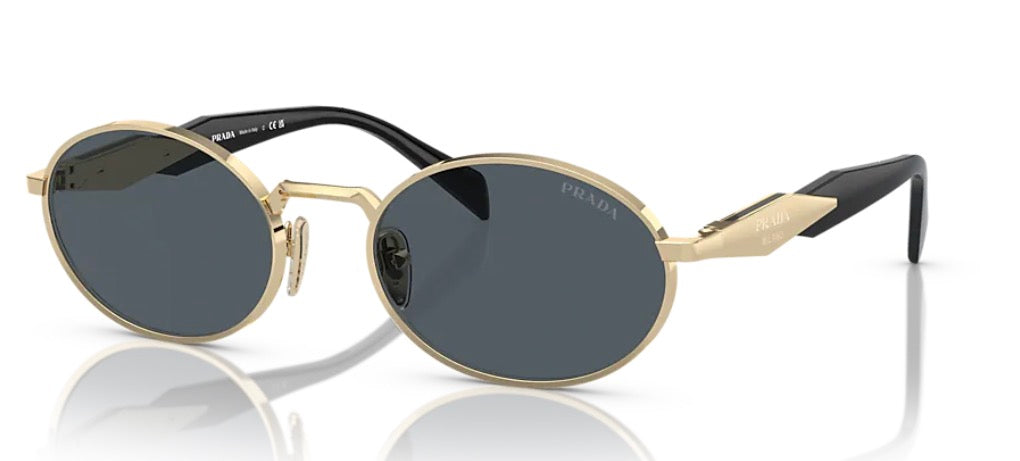 Prada Gold Oval Sunglasses