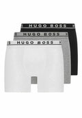 Men's Hugo Boss 3-PACK Boxers Underwear Cotton Classic Fit Solid Black & Multi