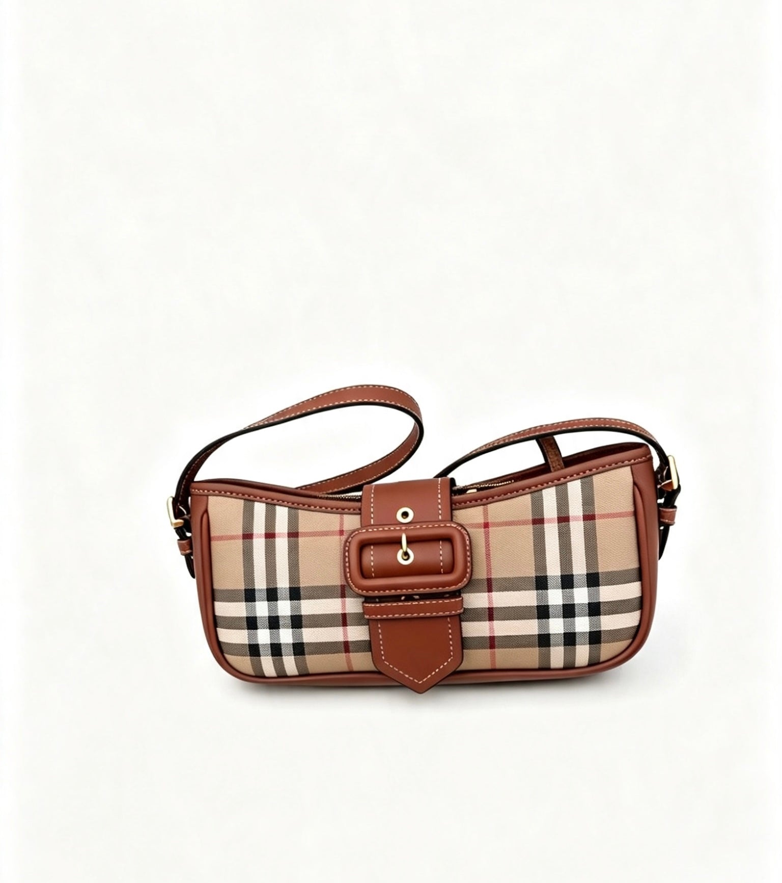 Burberry Check Buckle Shoulder Bag