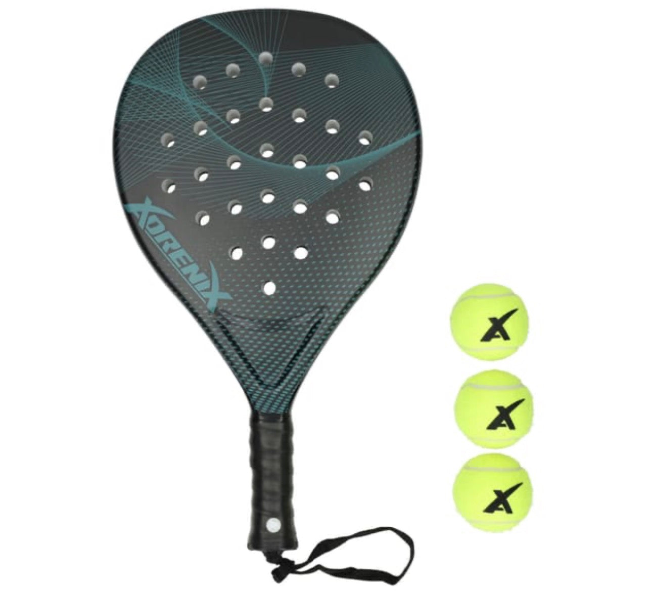 Adrenix Padel Set Racket with 3 Balls