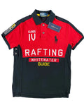 Polo Ralph Lauren Polo Shirt Rafting Whitewater Guide Black Red Men's
