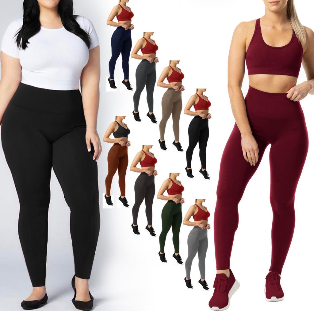 NEW LADIES HIGH WAIST LEGGINGS STRETCH TUMMY CONTROL SPORTS FITNESS GYM TROUSERS 🏴
