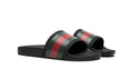Gucci Black Pursuit Rubber Slides - Size 9.5