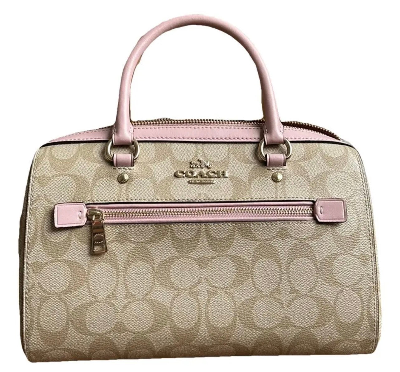 Coach Pink Mini Rowan Satchel Bag