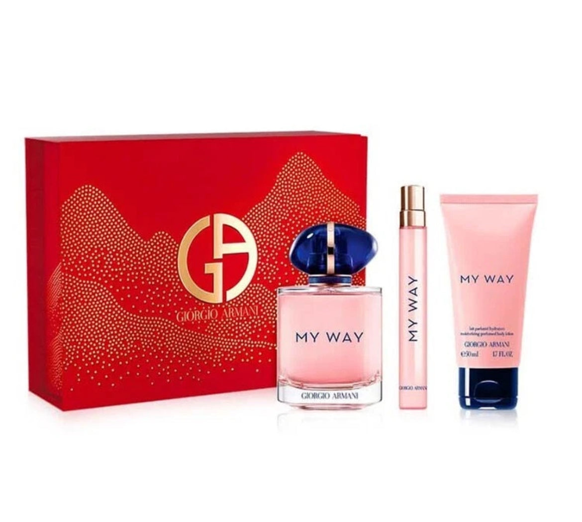 Giorgio Armani My Way Eau de Parfum 90ml Spray + 15ml EDP + 50ml b/lSet☑️