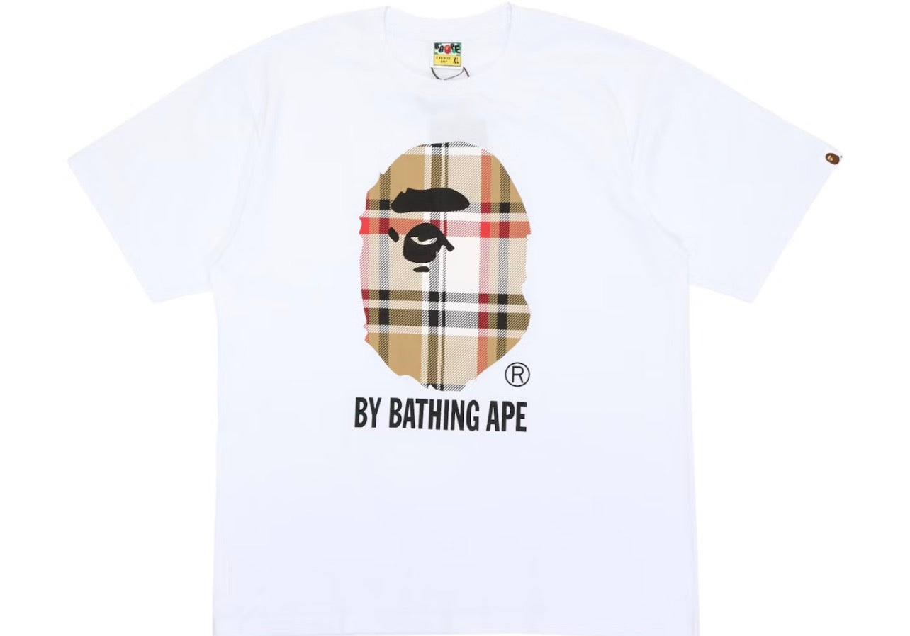 Burberry X Bape White T-Shirt - Small