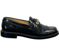 Chanel Women's Chain Logo Loafers Black Size - Authenticity Guarantee