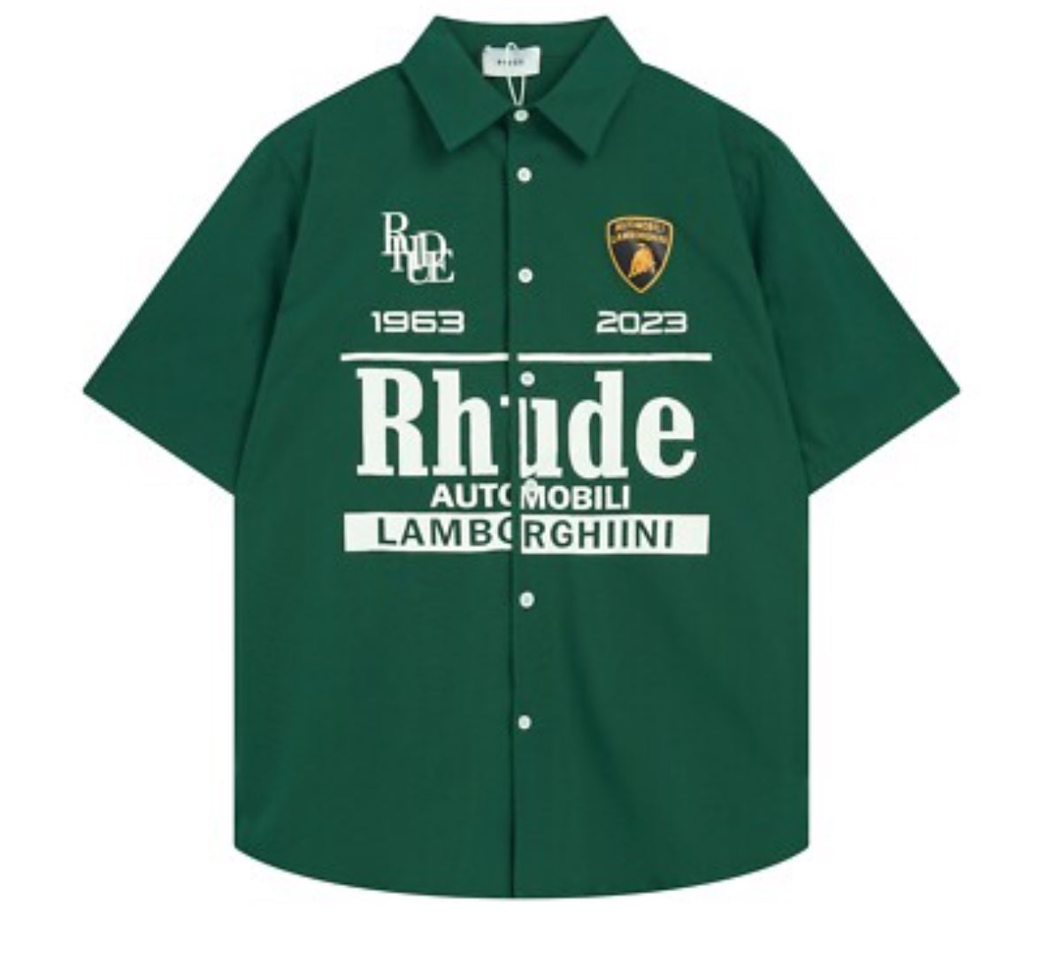 Rhude Polo Shirt Green - Large