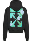 Off White World Cross Logo Black Sweatshirt Hoodie