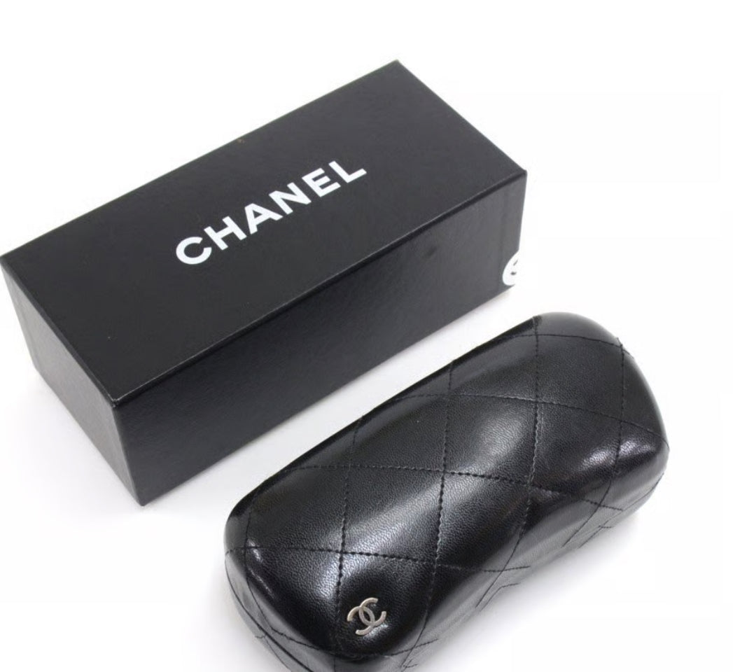 CHANEL Sunglasses Black Gold Square Big Frame Frame Logo 5419 62 12-147 Italy
