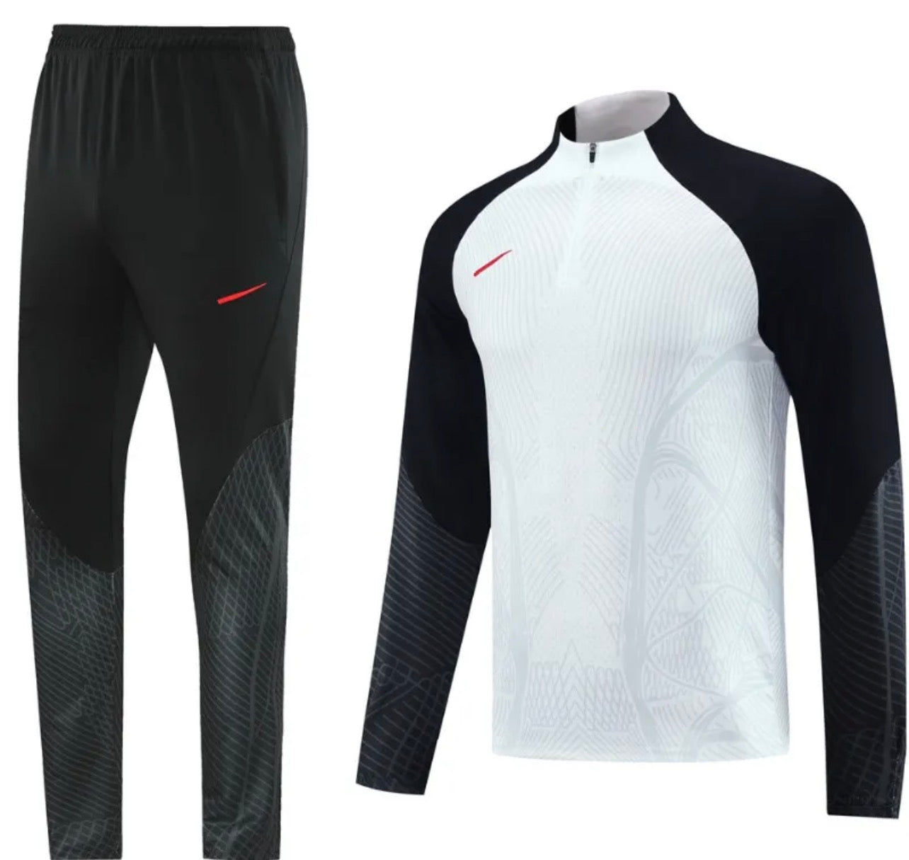 Nike Dri Fit Tracksuit Black and White - Multiple Sizes