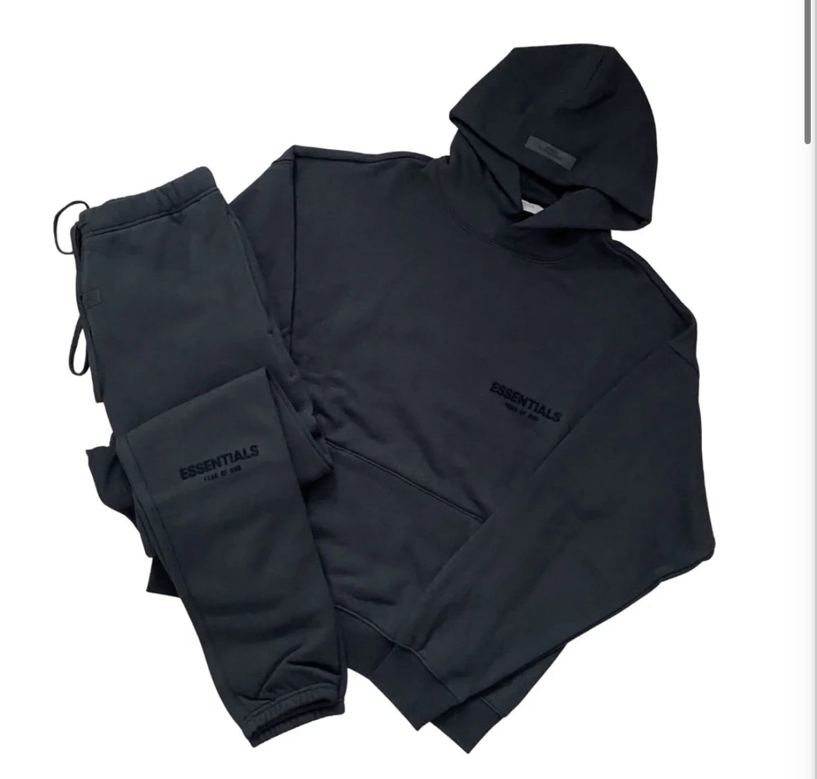 FEAR OF GOD ESSENTIALS BLACK TRACKSUIT (SS22)