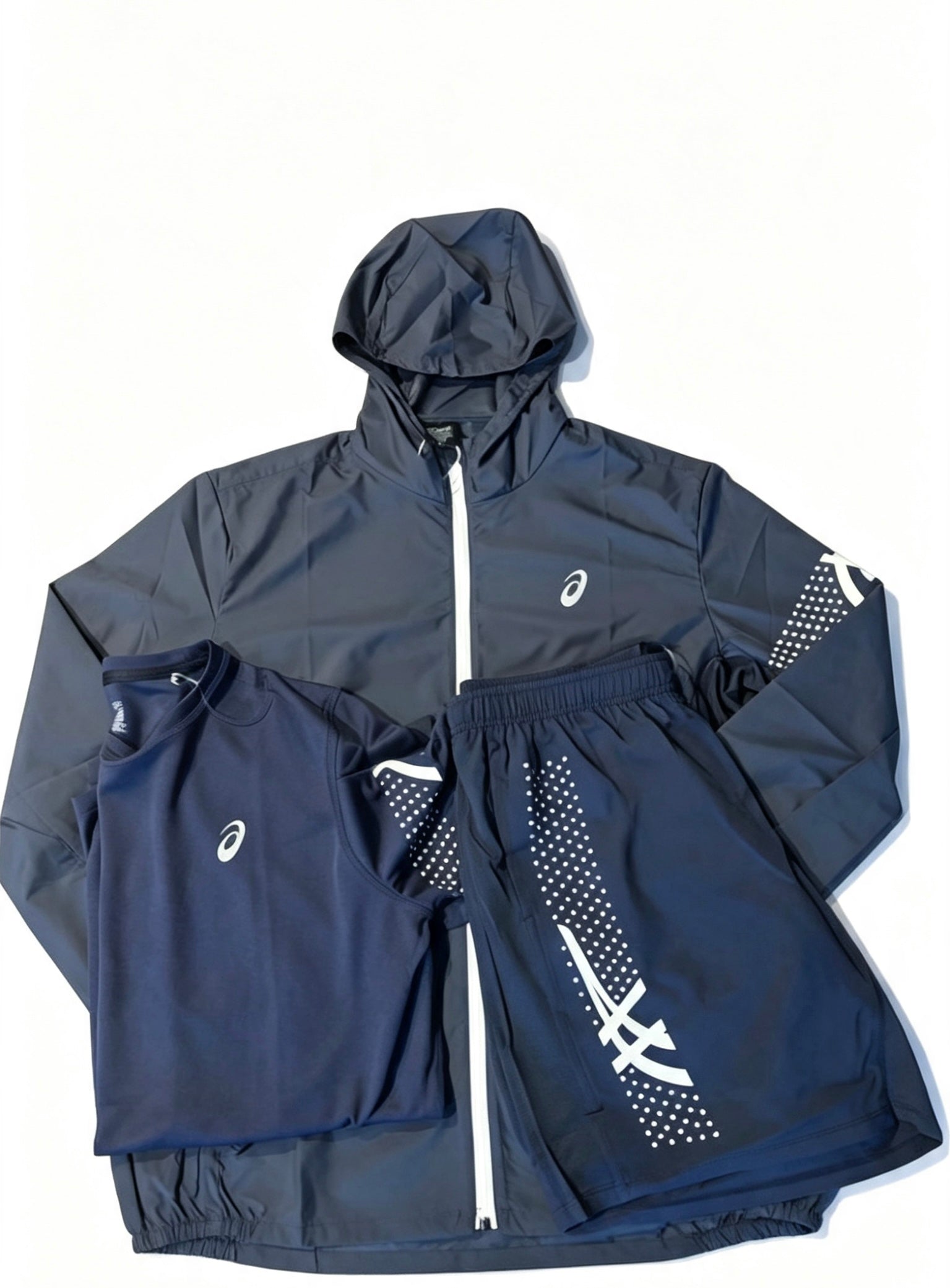 Asics 3- piece Running Tracksuit Set Size - M