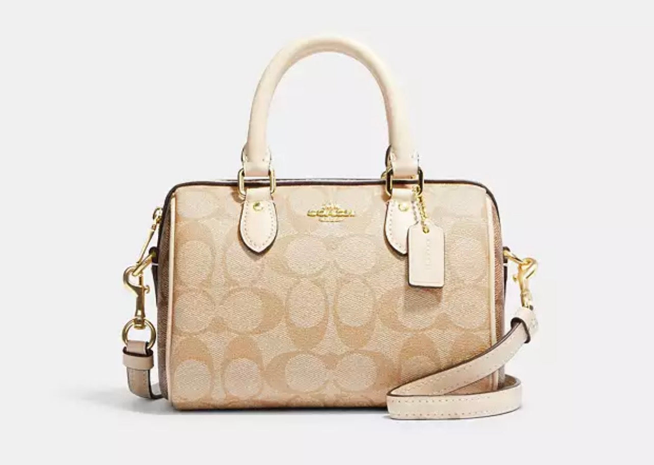 Mini Rowan Satchel In Blocked Signature Canvas